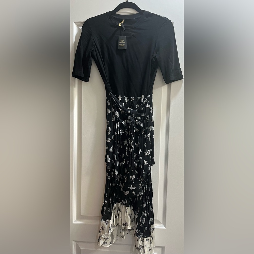 Maje Raprina Mixed Material Midi Dress- brand new with tags